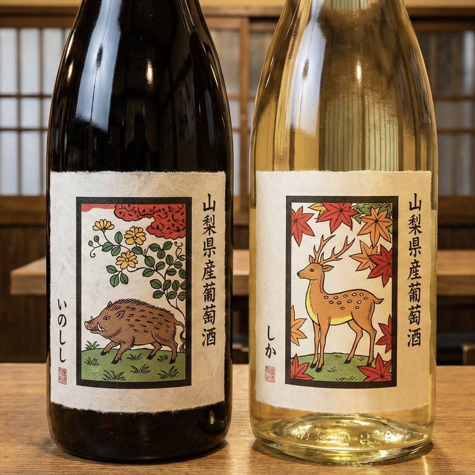 山梨一升瓶葡萄酒（オリジナル制作）　1800ml　1本あたり